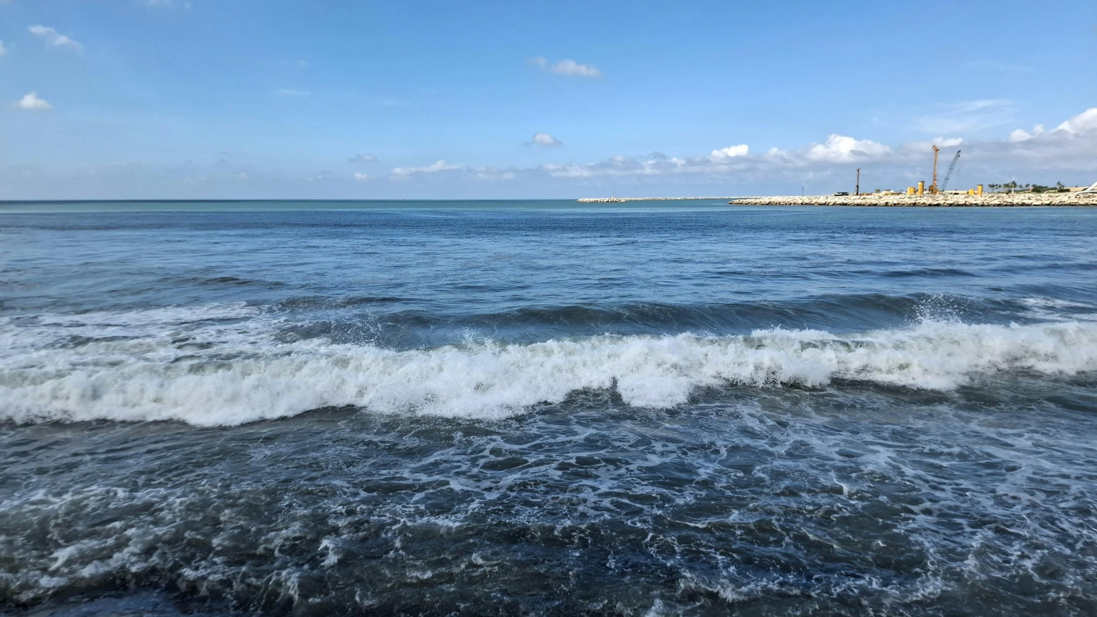 Road trip scenery near Larnaka Cyprus with rental car